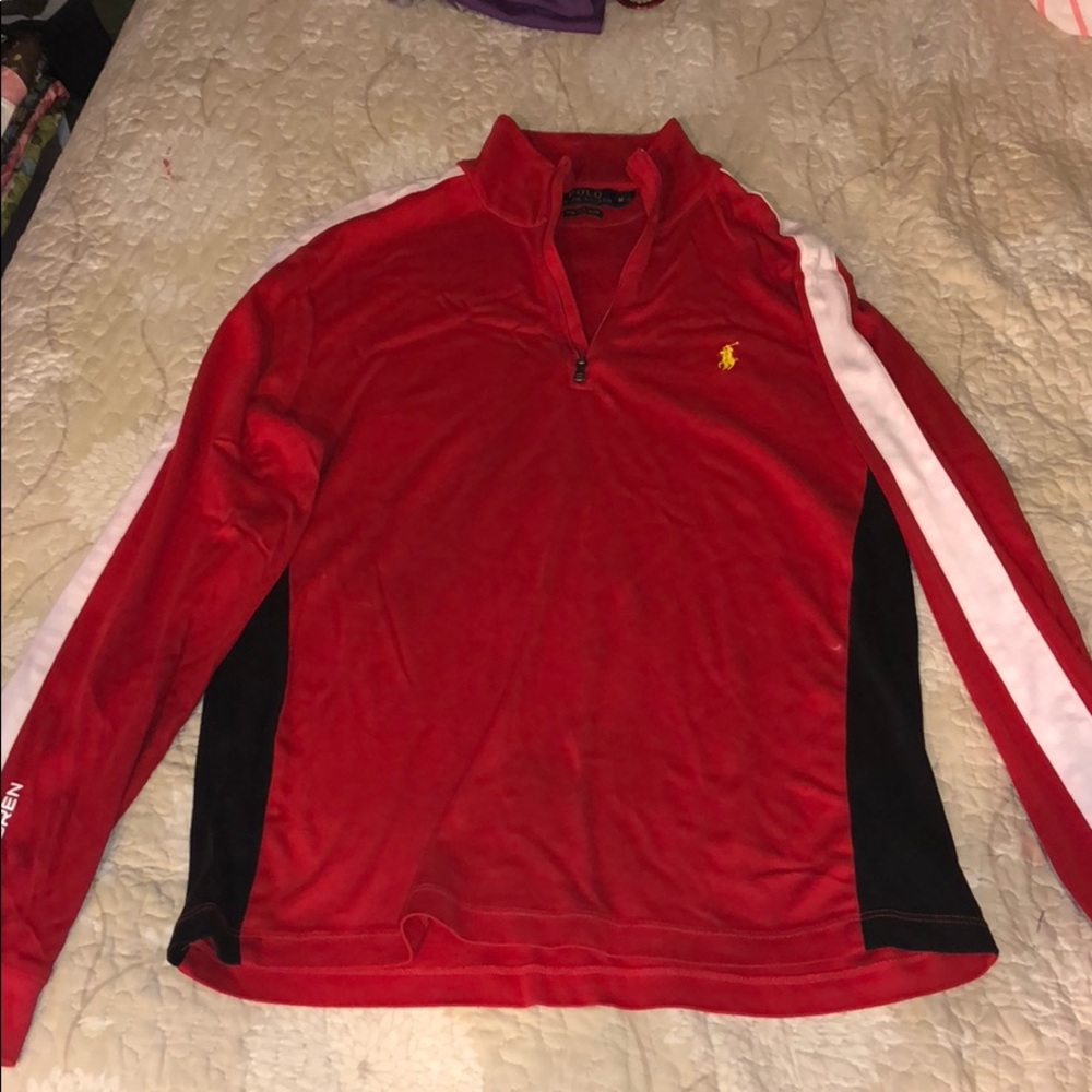Polo zip up top medium
